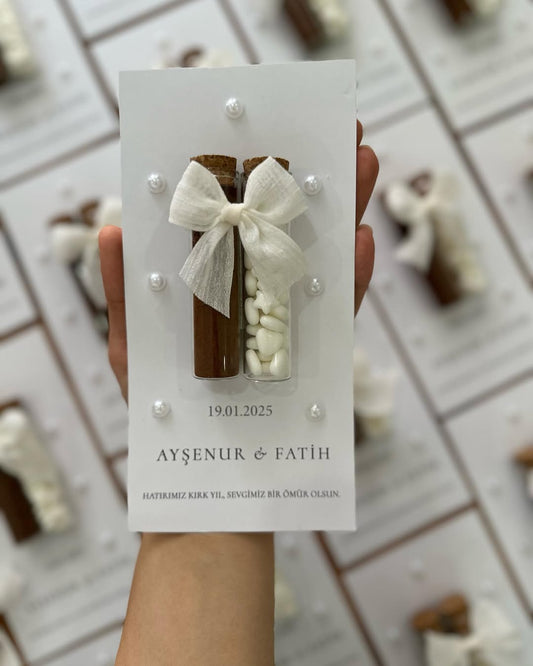 Fanus İçinde Türk Kahvesi ve Kalpli Şeker Hediyelik