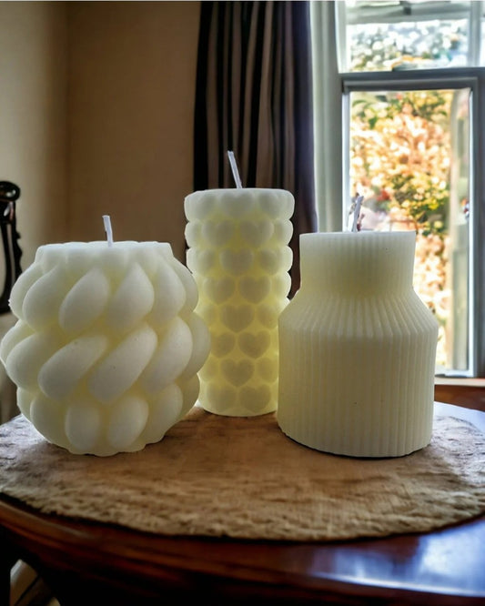 Dekoratif 3lü Mum Seti