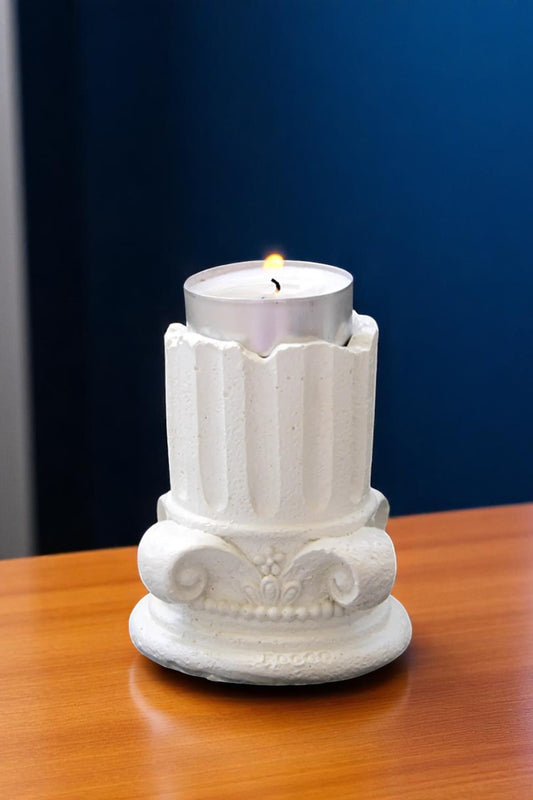 Antik Mimari Sütun Beton Tealight Mumluk