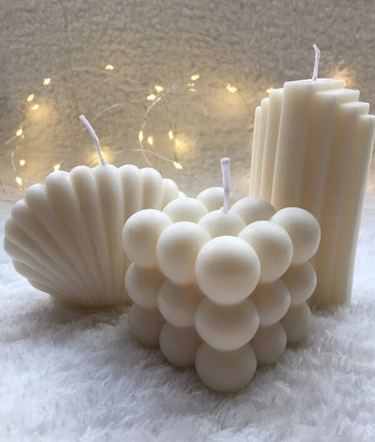 3 Adet Dekoratif Mum Seti