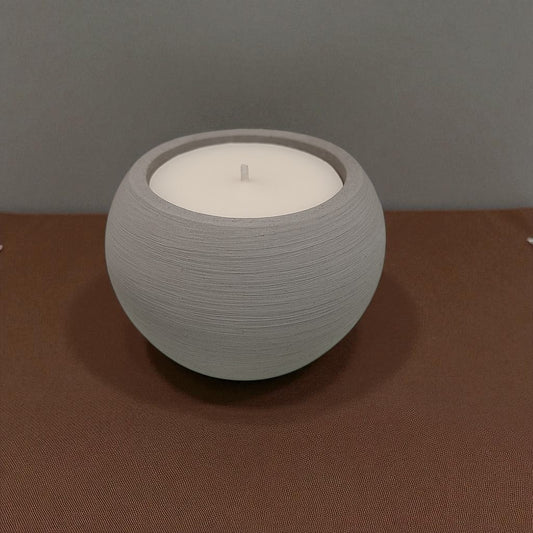 Yuvarlak Gri Renk Dekoratif Beton Mum – El Yapımı & Şık Tasarım | Erse Home