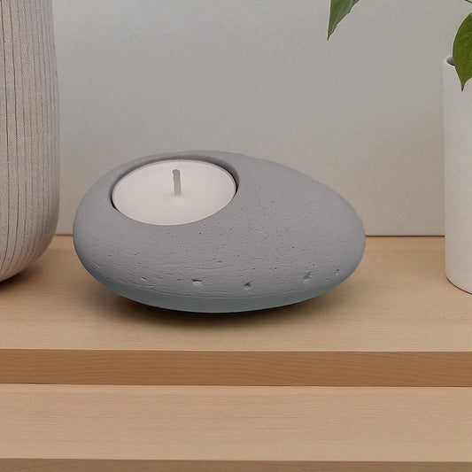 Gri Renk Dekoratif Beton Mum – El Yapımı & Modern Tasarım | Erse Home