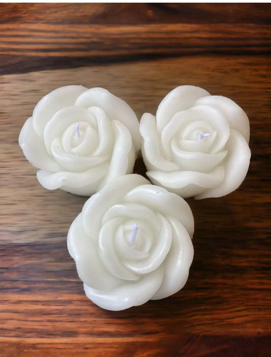 Gül Desenli Dekoratif Mum