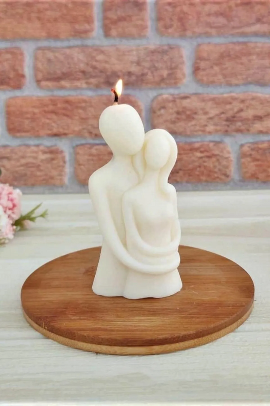 Sarılan Çift Dekoratif Mum