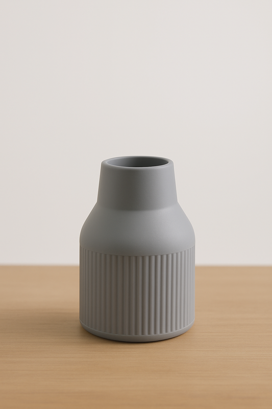 Sıska Model Gri Renk Dekoratif Beton Vazo – El Yapımı | Erse Home