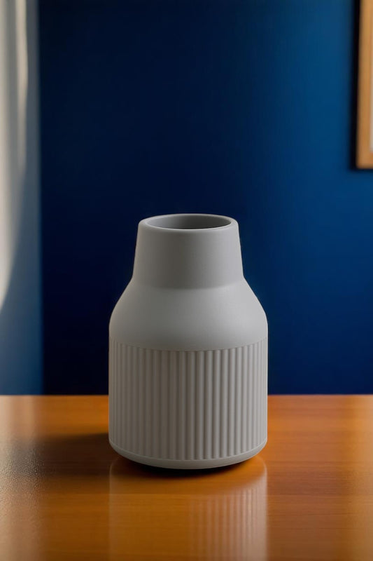 Sıska Model Gri Renk Dekoratif Beton Vazo – El Yapımı | Erse Home